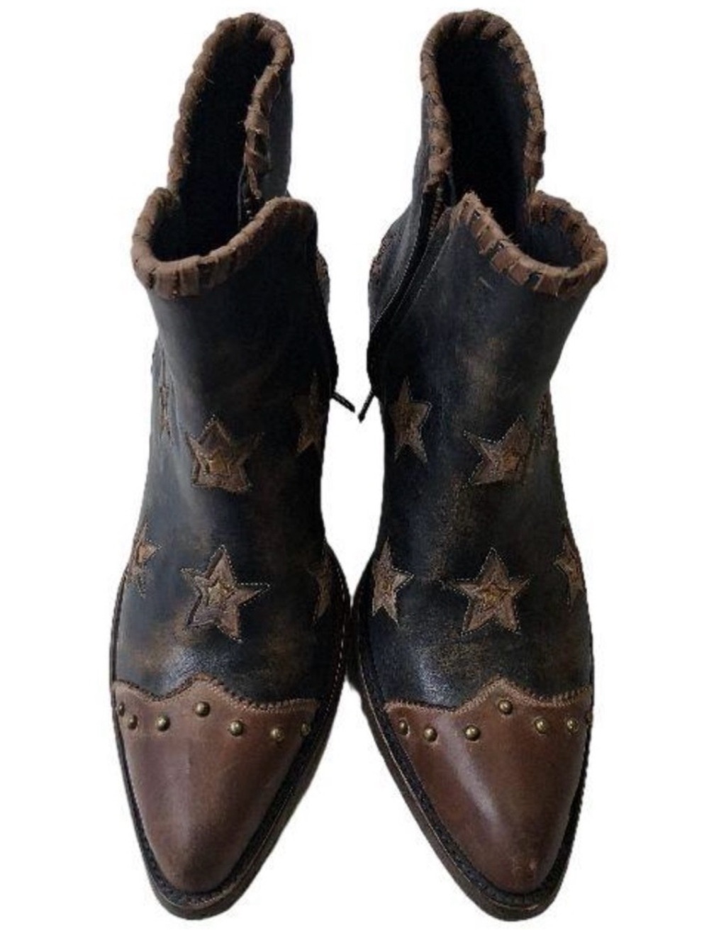 Old Gringo Glamis Distressed Leather Ankle Star Boots - Size 8 - Picture 4 of 7